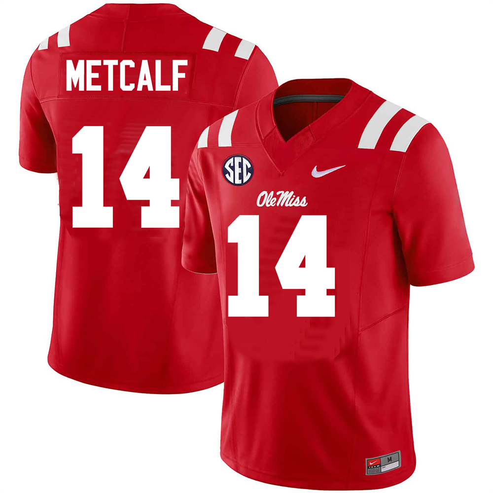Men's #14 D.K. Metcalf Ole Miss Rebels College Football Jersey