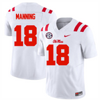 Men's #18 Archie Manning Ole Miss Rebels College Football Jersey
