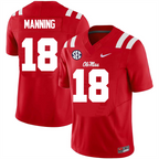 Men's #18 Archie Manning Ole Miss Rebels College Football Jersey