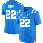 Men's #22 Logan Diggs Ole Miss Rebels College Football Jersey