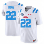 Men's #22 Logan Diggs Ole Miss Rebels College Football Jersey