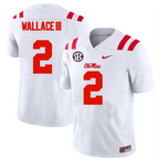 Men's #2 Harrison Wallace III Ole Miss Rebels College Football Jersey