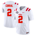 Men's #2 Matt Corral Ole Miss Rebels College Football Jersey