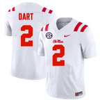 Men's #2 Jaxson Dart Ole Miss Rebels College Football Jersey