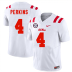 Men's #4 Suntarine Perkins Ole Miss Rebels College Football Jersey