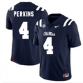 Men's #4 Suntarine Perkins Ole Miss Rebels College Football Jersey