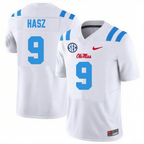 Men's #9 Luke Hasz Ole Miss Rebels College Football Jersey