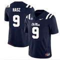 Men's #9 Luke Hasz Ole Miss Rebels College Football Jersey