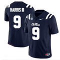 Men's #9 Tres Harris III Ole Miss Rebels College Football Jersey