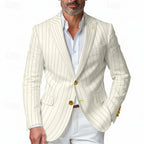 Men's British Plaid Slim Fit Two Button Blazer Jacket