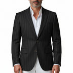 Men's British Plaid Slim Fit Two Button Blazer Jacket