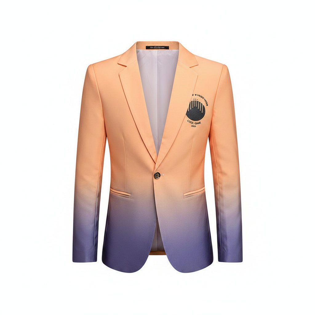 Men's Gradient Slim Fit Blazer Suit Jacket Korean Style