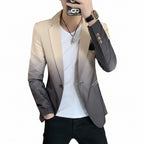 Men's Gradient Slim Fit Blazer Suit Jacket Korean Style