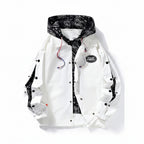Men's Hooded Loose Fit Layered Casual Jacket