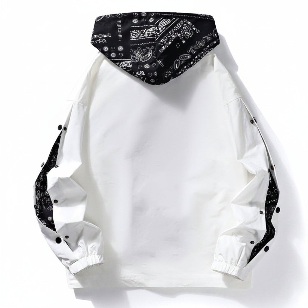 Men's Hooded Loose Fit Layered Casual Jacket