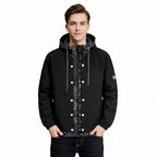 Men's Hooded Loose Fit Layered Fashion Jacket