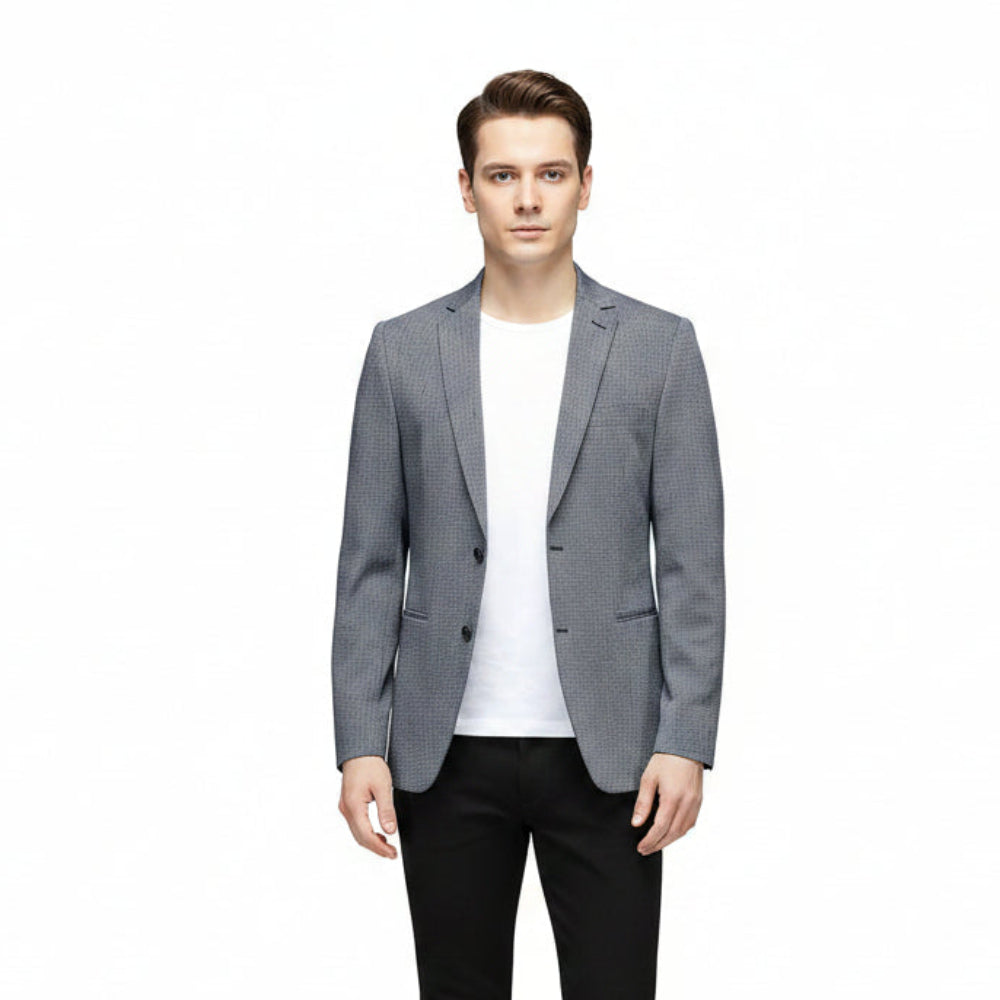 Men's Korean Plaid Slim Fit Non-Iron Suit Jacket