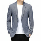 Men's Korean Plaid Slim Fit Non-Iron Suit Jacket