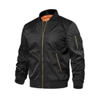 Men's Nylon Baseball Bomber Zip-Up Jacket