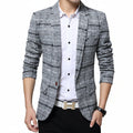 Men's Plaid Casual Slim Fit Tailored Blazer Jacket
