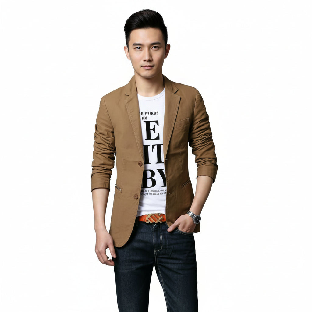 Men's Slim Fit Casual Designer Blazer Suit Jacket