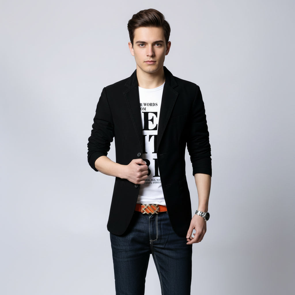 Men's Slim Fit Casual Designer Blazer Suit Jacket