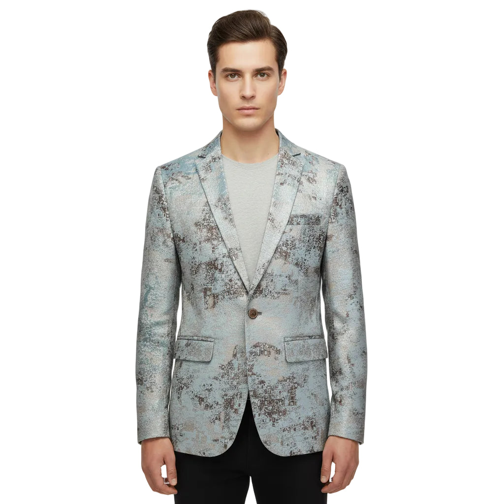 Men's Slim Fit Casual One Button Blazer Jacket