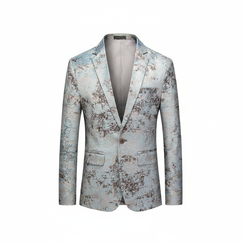 Men's Slim Fit Casual One Button Blazer Jacket