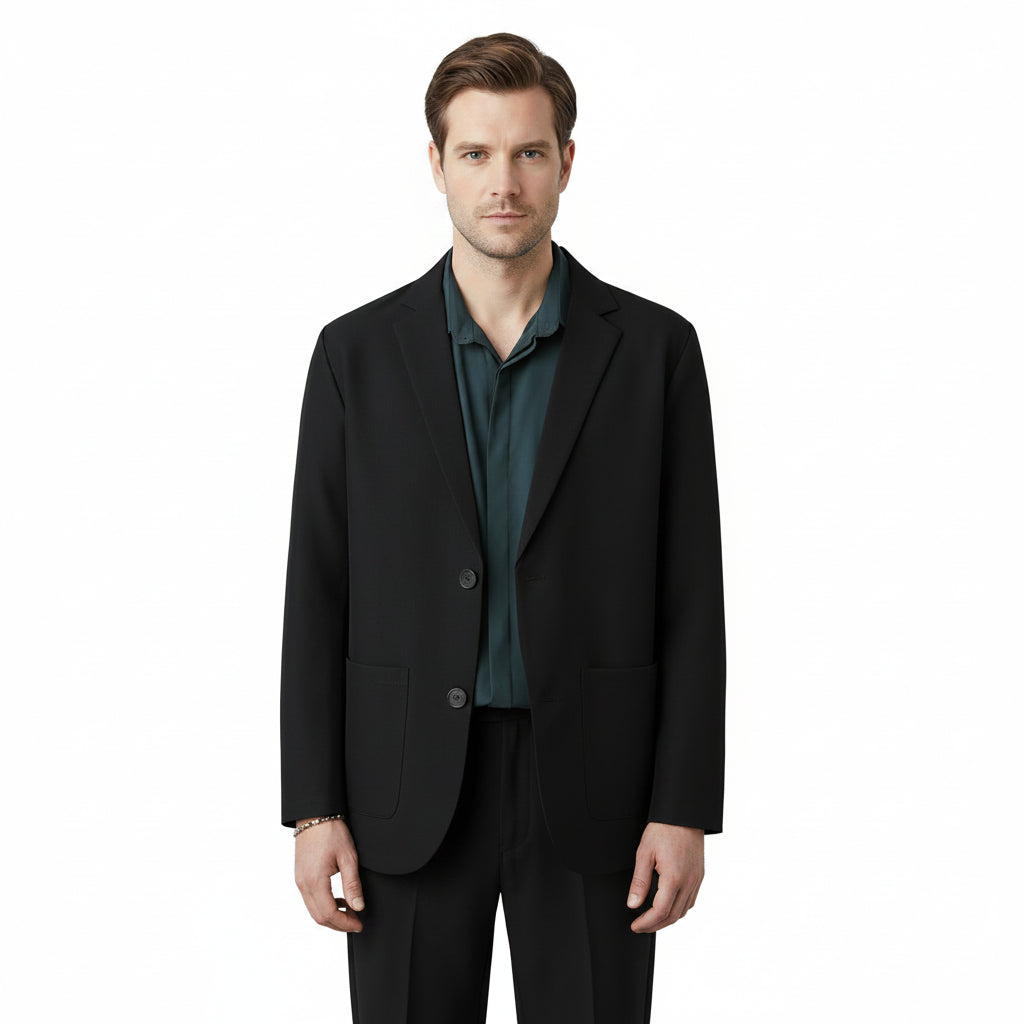 Men's Summer Slim Fit Business Casual Drapey Blazer Jacket