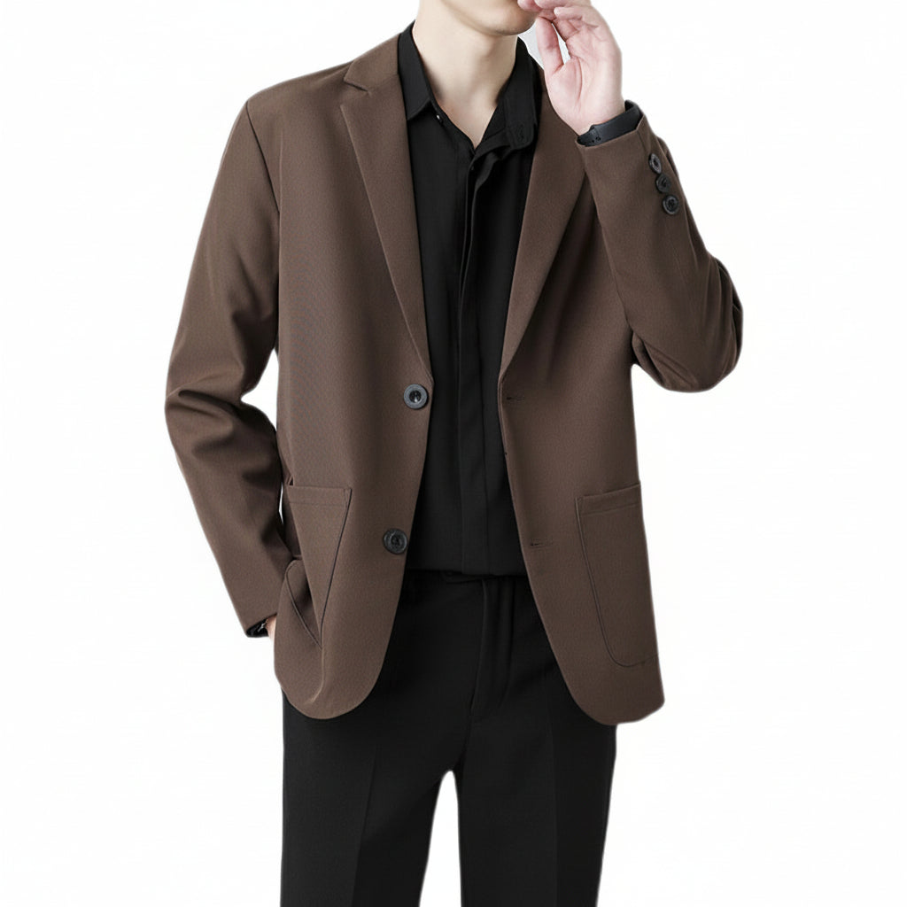 Men's Summer Slim Fit Business Casual Drapey Blazer Jacket