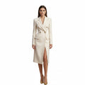 Women's Double Breasted Gold Button Blazer Dress