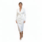 Women's Everyday Single Breasted Blazer Midi Dress
