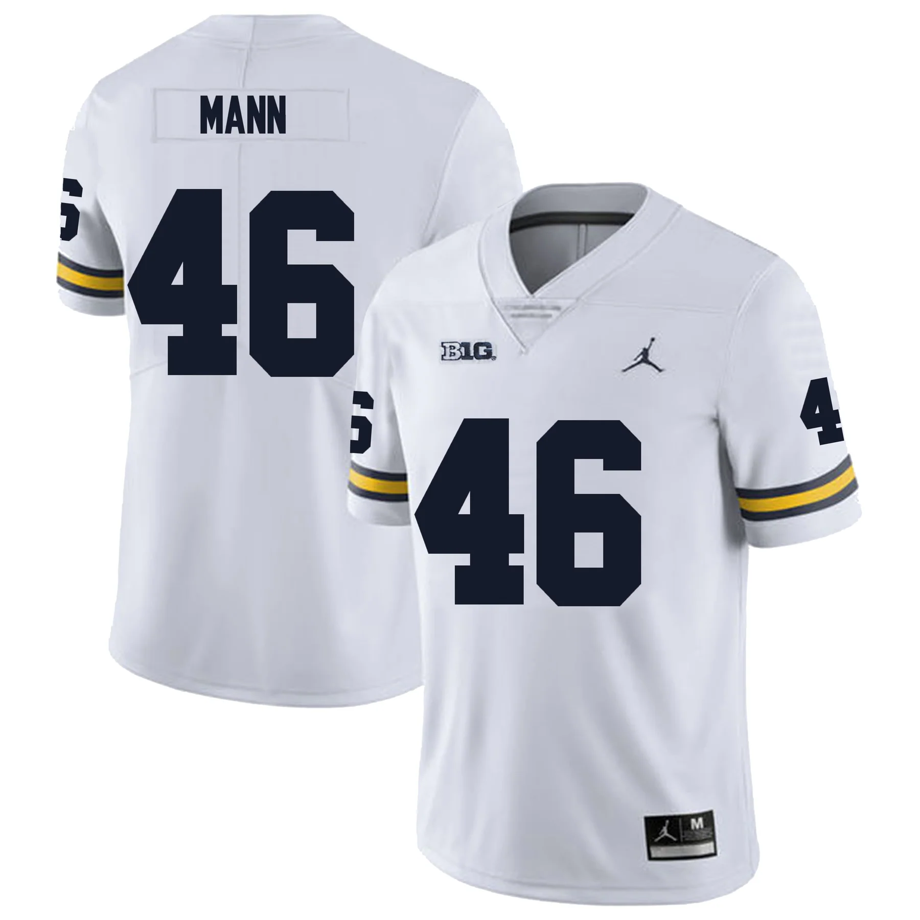 Men's #46 Brandon Mann Michigan Wolverines College Football Jersey - Image 2
