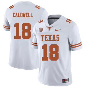Men's #18 Matthew Caldwell Texas Longhorns College Football Jersey