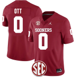 Men's #0 Jaydn Ott Oklahoma Sooners Football Jersey
