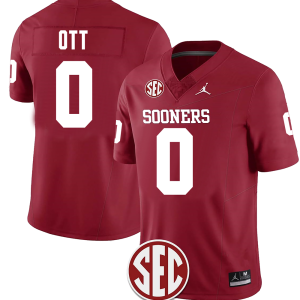 Men's #0 Jaydn Ott Oklahoma Sooners Football Jersey