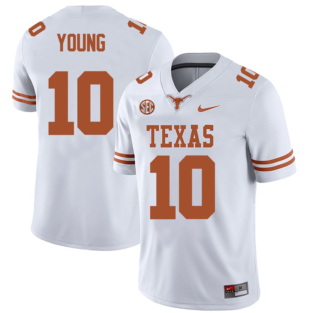 Men's #10 Vince Young Texas Longhorns College Football Jersey
