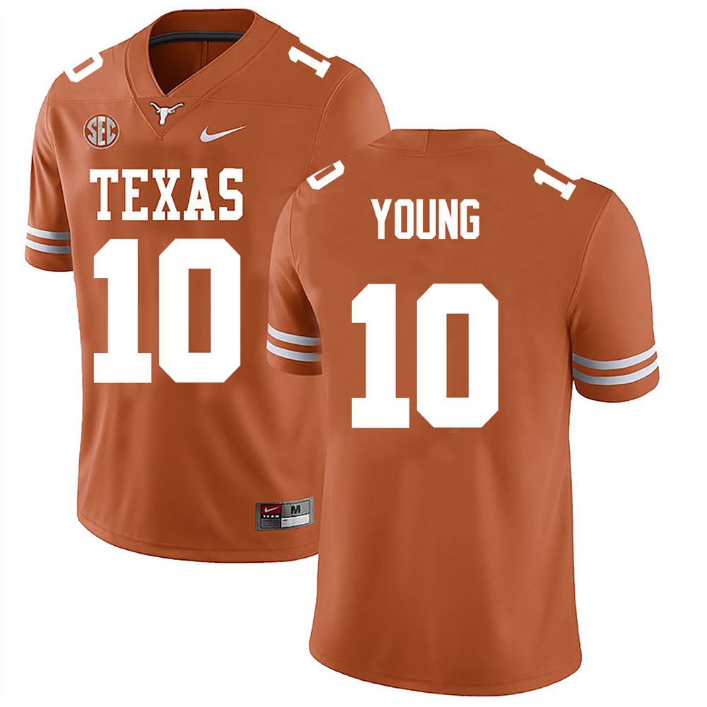 Men's #10 Vince Young Texas Longhorns College Football Jersey - Image 2