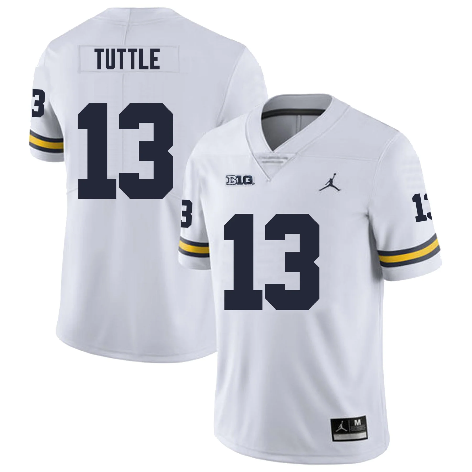 Men's #13 Jack Tuttle Michigan Wolverines College Football Jersey - Image 2