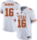 Men's #16 Arch Manning Texas Longhorns College Football Jersey