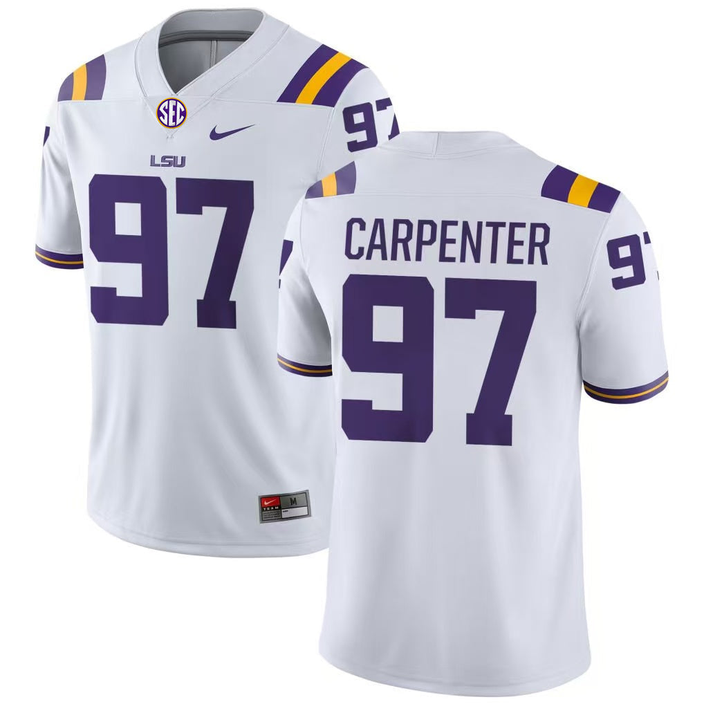 Men's #97 Dylan Carpenter LSU Tigers College Football Jersey - Image 2