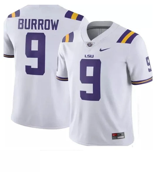 Men's #9 Joe Burrow LSU Tigers College Football Jersey - Image 2