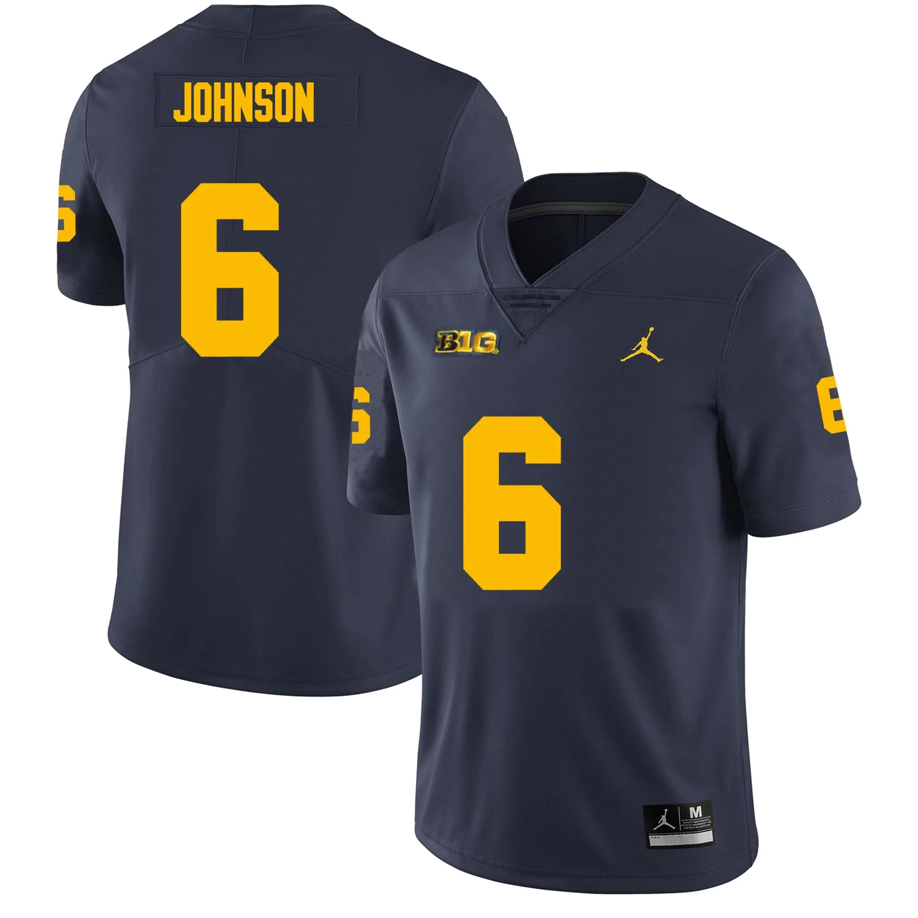 Men's #6 Cornelius Johnson Michigan Wolverines College Football Jersey - Image 3