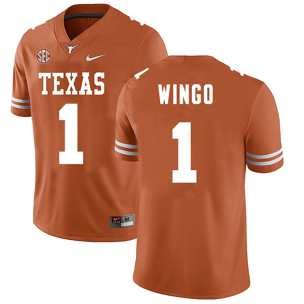 Men's #1 Ryan Wingo Texas Longhorns College Football Jersey - Image 2