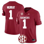 Men's #1 Kyler Murray Oklahoma Sooners Football Jersey
