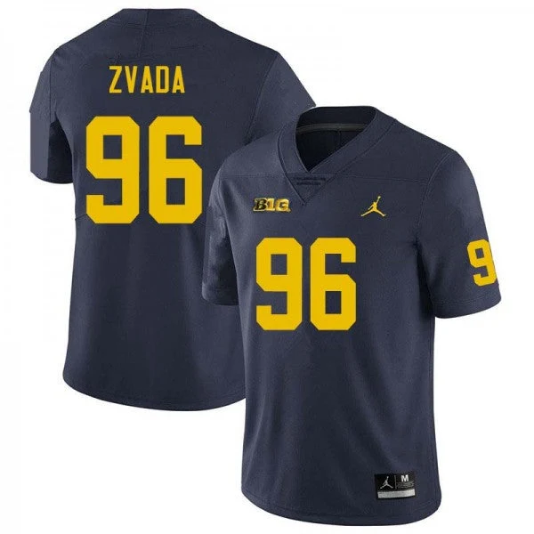 Men's #96 Dominic Zvada Michigan Wolverines College Football Jersey - Image 3