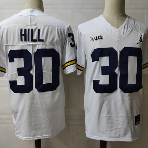 Men's #30 Daxton Hill Michigan Wolverines College Football Jersey