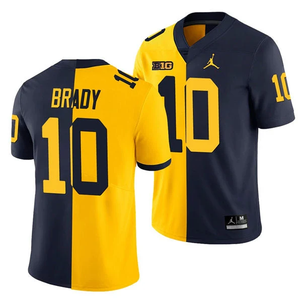 Men's #10 Tom Brady Michigan Wolverines College Football Jersey - Image 4