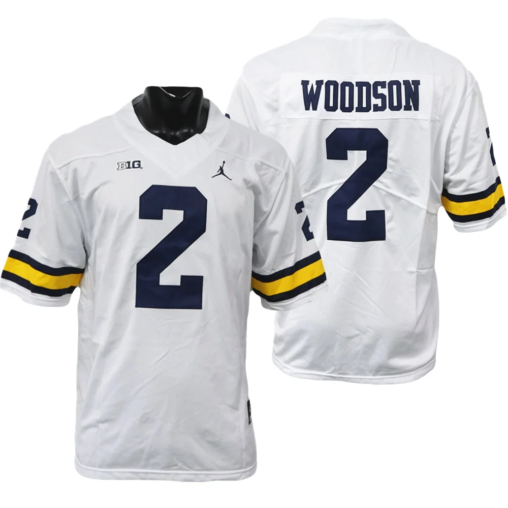 Men's #2 Charles Woodson Michigan Wolverines College Football Jersey - Image 2