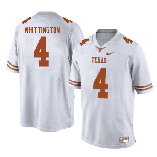 Men's #4 Jordan Whittington Texas Longhorns College Football Jersey